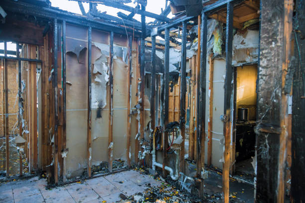 Professional Fire Damage Restoration technician working in Keego Harbor, MI